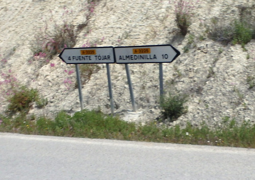 Our destination (Almedinilla) is finally on road signs.